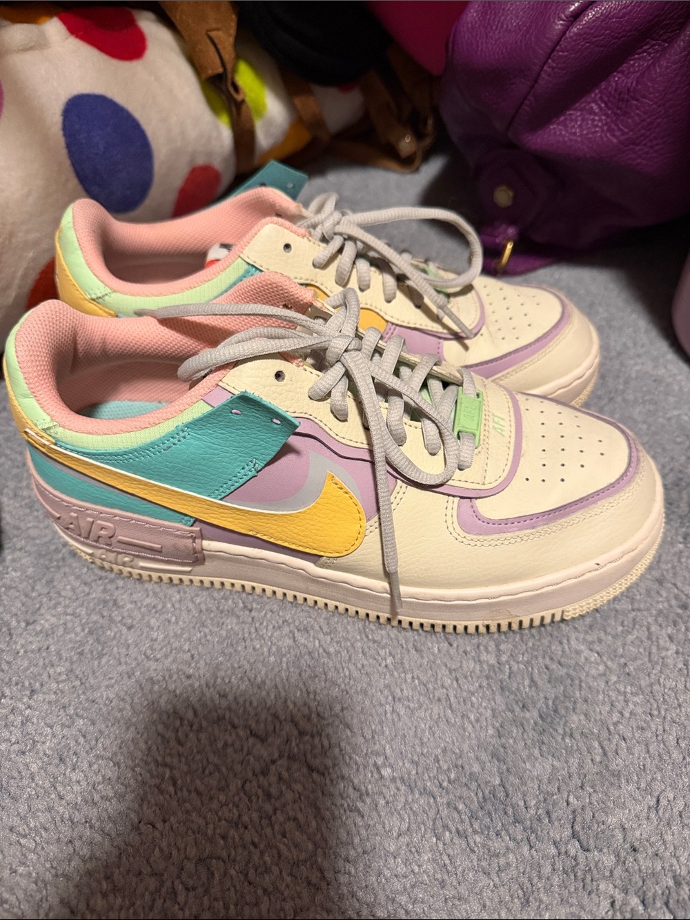 Nike Air Force 1 Shadow Pastel "Pale Ivory" Multi-Colour - Size 9 womens